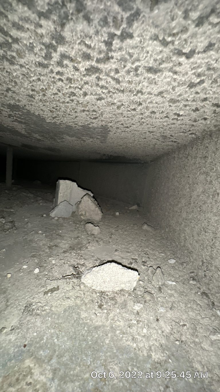construction dust in vent
